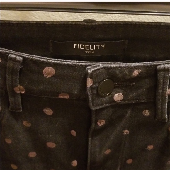 Fidelity Jeans - black & silver polka dots - Picture 5 of 9